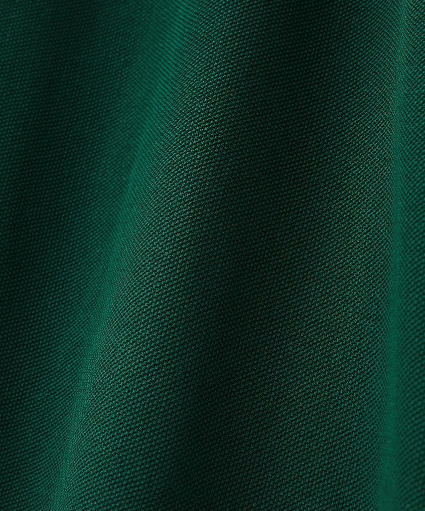 BLOND9 Cotton Half Zip Short Sleeve Knit_Forest Green