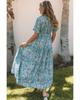 Azura Exchange Boho Paisley Print Ruffle Tiered Maxi Dress