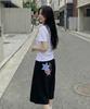 MOZMOZ Bermuda Star Patch Side Pleated Sweatpants Black