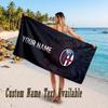 Bologna FC Design Beach Towel Custom Text Large Towel for Beach Vacation