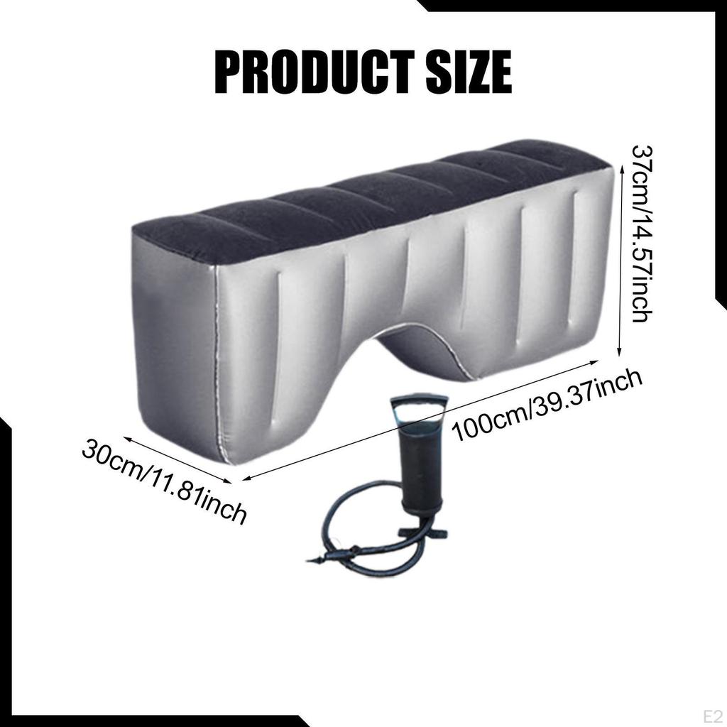 Air Mattress for Cars, Portable Pillow, Inflatable Backseat Bed, Space Flock Comfort, Ideal Car