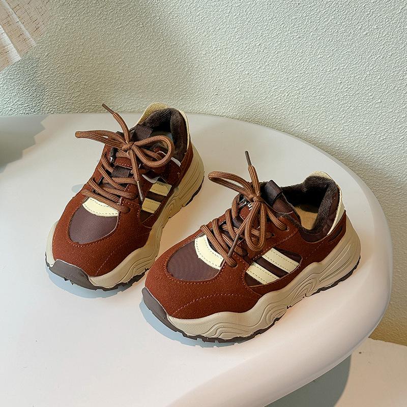 Winter Boys and Girls Plus Velvet Popular Warm Casual Comfortable Soft Sole Sports Shoes