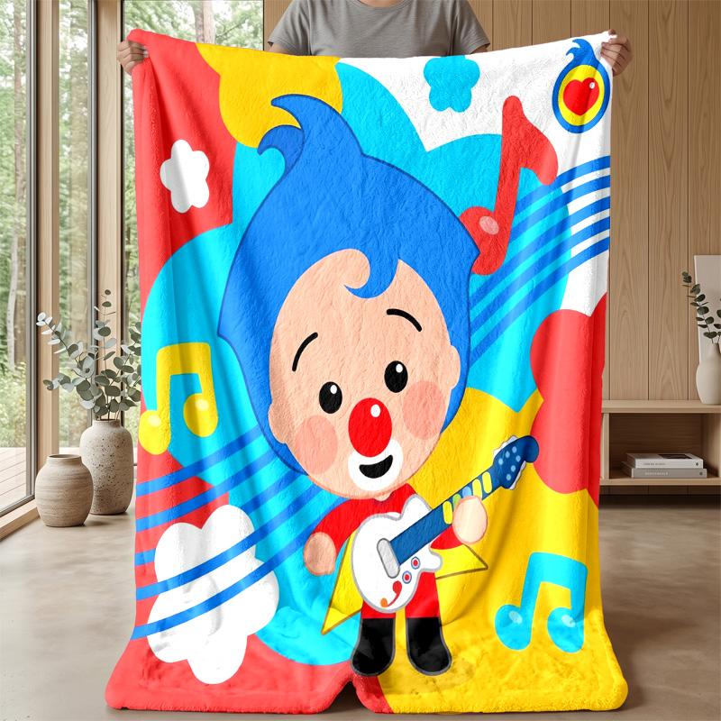 El Payaso Plim Plim Kuschelige Flanelldecke, Bequeme Warme Überwurfdecke für Schlafzimmer Sofa Heimgebrauch
