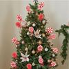 4pcs Christmas Lollipop Decoration Red And White Color Foam Lollipop Big Stick Candy Christmas Tree Decoration Props