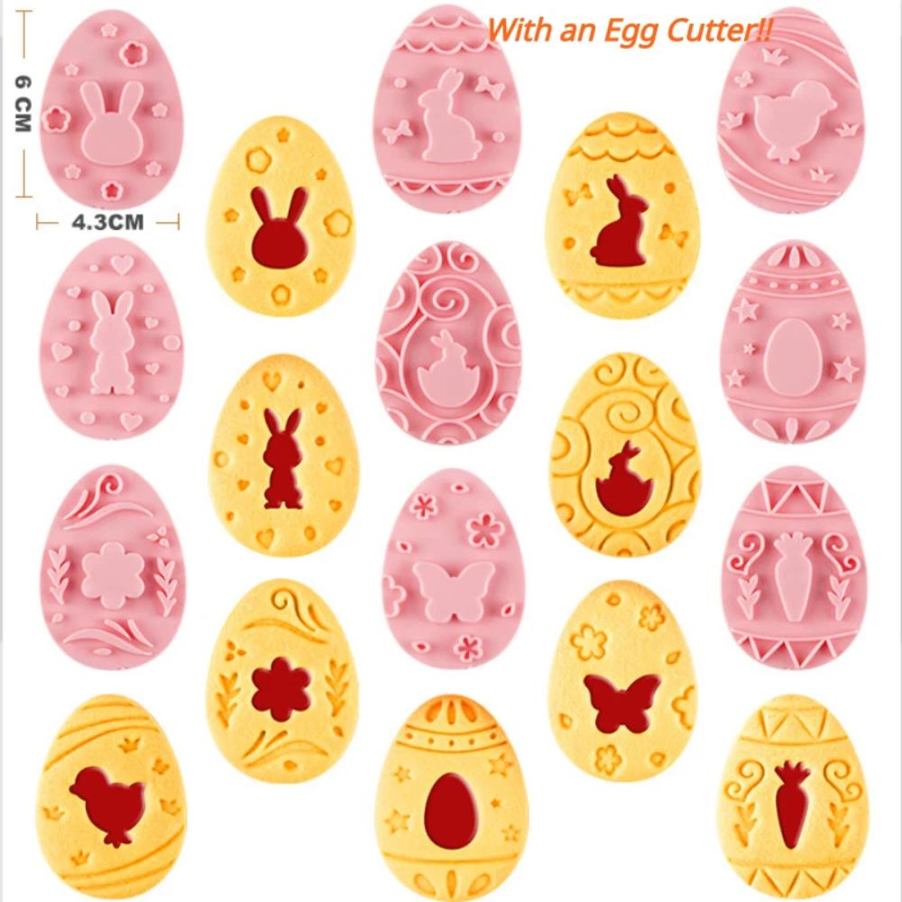 8pcs/9pcs Sugar Turning Baking Mold Chocolate Pastry Press Holiday Cookie Cutter Set Cartoon Press Type Baking Embossing Mold