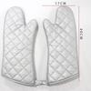 Heat Insulation Gloves Kitchen Cotton Silver Coated Thickened High Temperature Resistant Gloves Anti-scalding Baking Oven Gloves
