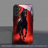 Red Mist Black Horse Tempered Glass Phone Case for Samsung Galaxy S26 S25 S24 S23 S22 S21 S20 fe/plus/Ultra Anti Drop