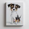 Cute Jack Russell Terrier - Poster for Children Cute Jack Russell Terrier - Poster for Children, 30X40 Cm, Unframed, Premium Canvas On Stretcher