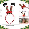 Christmas Headband Role Play Clown Hat Santa Claus Legs Christmas Hat Double Crutches Headband for Kids Adults Christmas Party