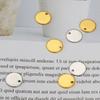20pcs 8-15mm Round Gold Stainless Steel Stamping Blank Dog Tags Pendants DIY Bracelet Charm Jewelry Finding Customize Wholesale