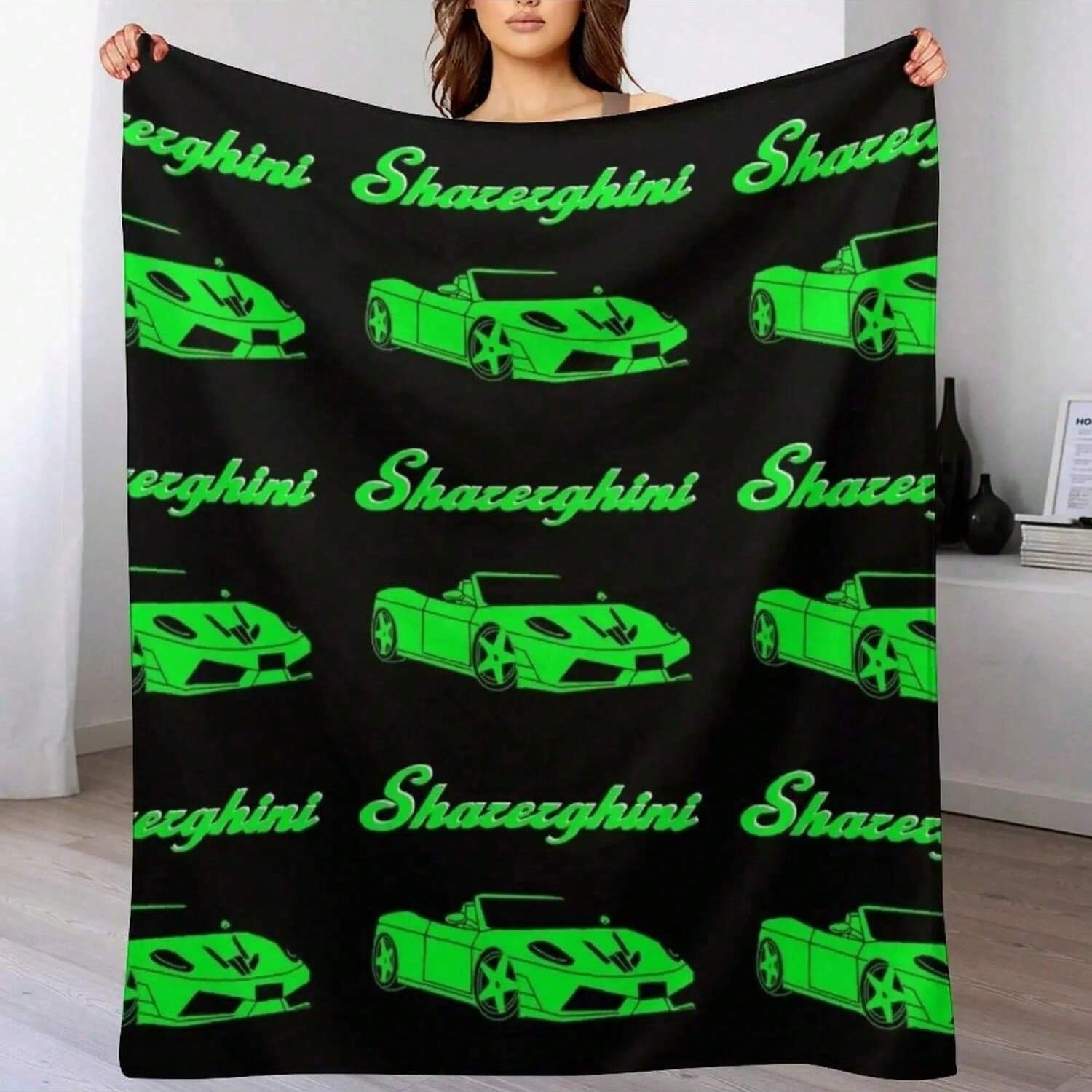 New, Sharerghini, Sharerghini Merch,Sharerghini Green, Sharerghini Hoodie, Sharerghini T Shirt, Sharer Car, Share, Throw Blanket S