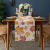 Fall Maple Leaves Linen Table Runner Holiday Party Decor Washable Kitchen Dining Table Runner Autumn Thanksgiving Decorations
