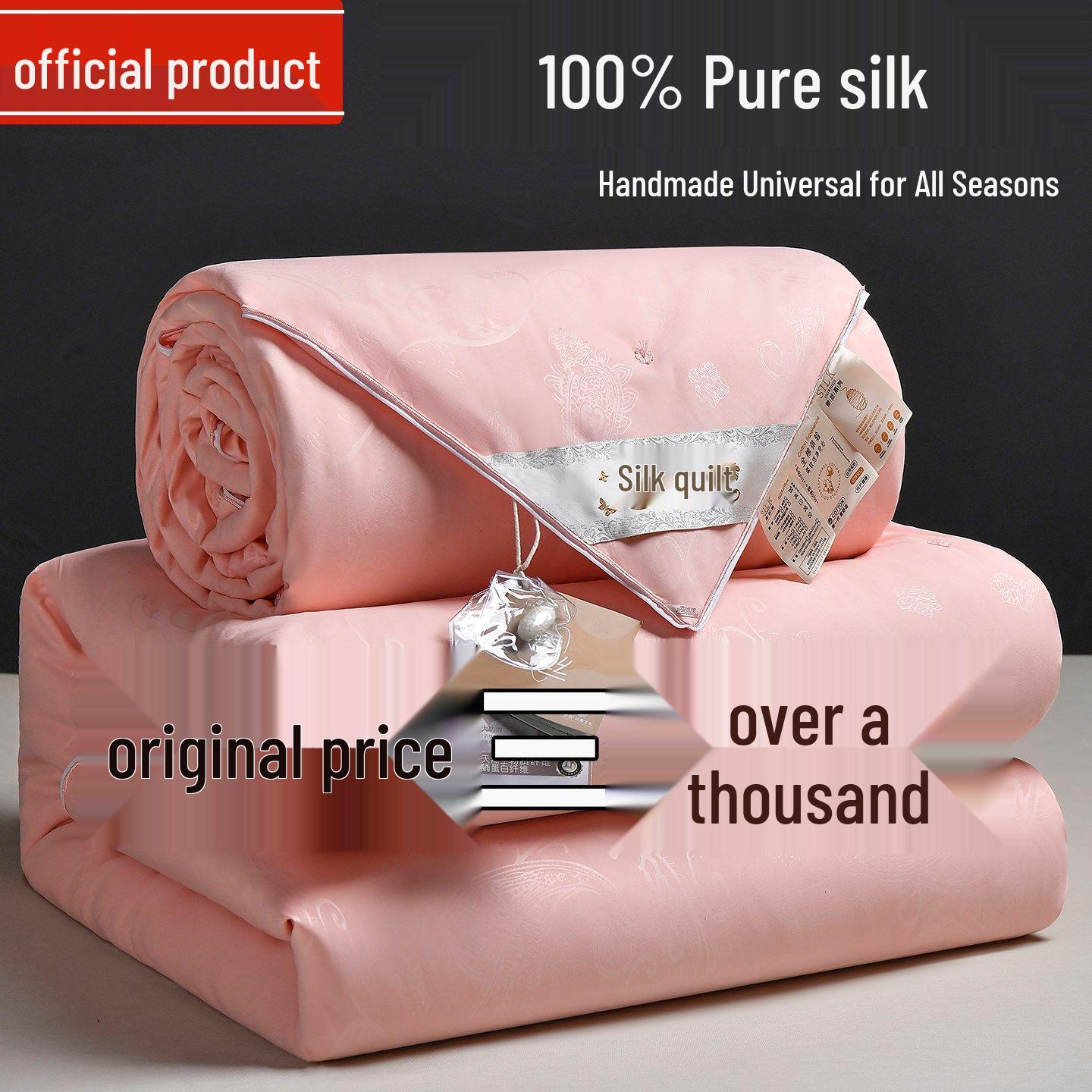 

Handmade Mulberry Silk & Cotton Quilts for All Seasons - Parent-Child Options Available 150x200cm 3 Jin Summer Quilt