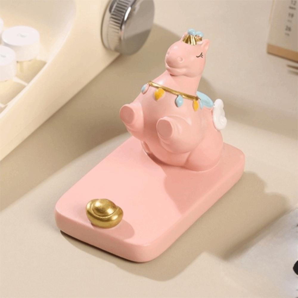 Pony Shape Mobile Phone Stand Horse Mascot Cell Phone Bracket Desktop Ornaments