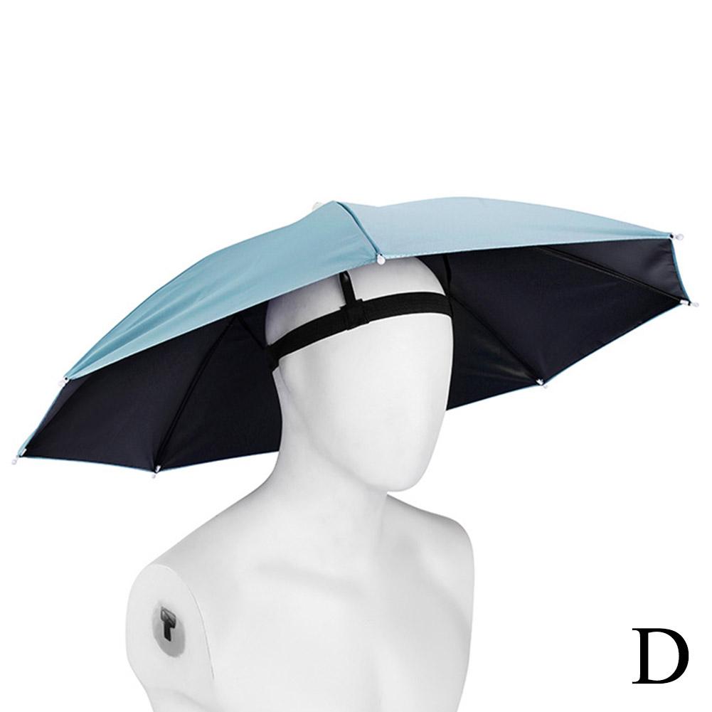 Outdoor Portable Umbrella Hat Sunscreen Waterproof Fishing Umbrella Universal Headwear Hats Sun Camping Beach Foldable Hats