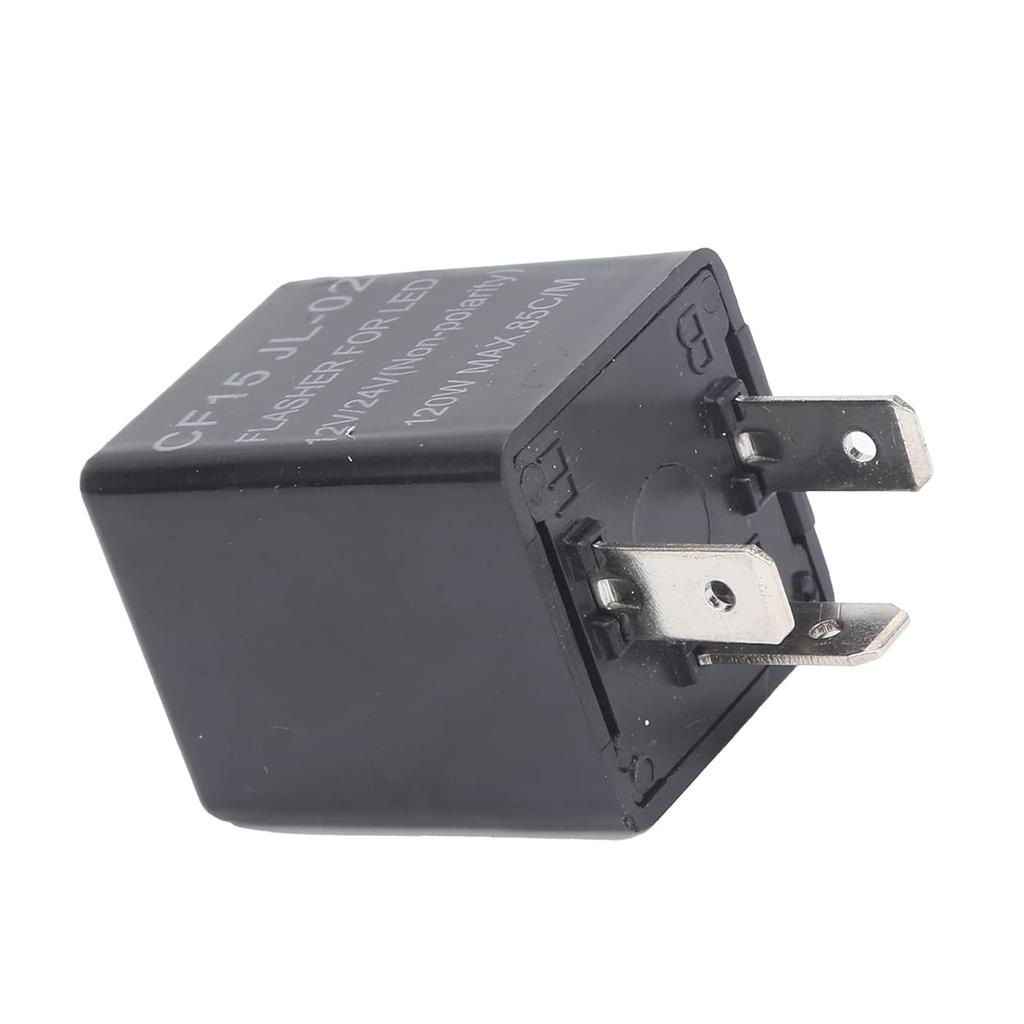 CF15 JL02 LED Flasher Relay 3 Pin Electronic Turn Flashers Non Polarity 12V 24V Universal ABS Normally Open Flash Relay
