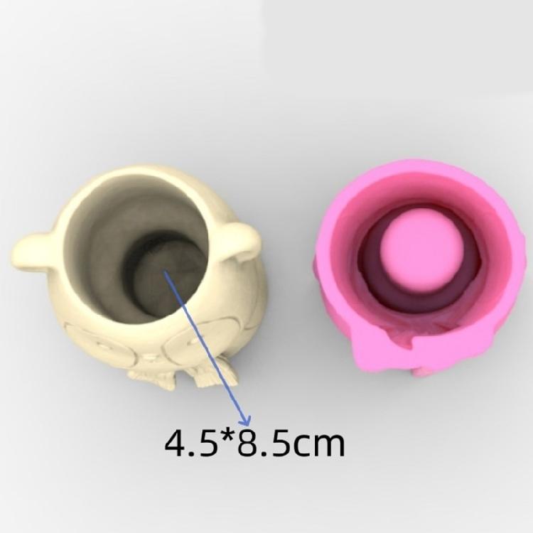 Panda Gypsum Flower Pots Silicone Resin Mold Epoxy Resin Castings Molds Succulent Vase Cement Mold Candle Holder Molds