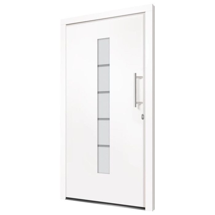 VidaXL Porte d'entrée Aluminium et PVC Blanc 110x210 cm