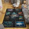 Marine Life Pattern Rug Floor Mat for Living Room or Bedroom Soft and Comfortable Carpet a Gift for Birthday and Holiday.