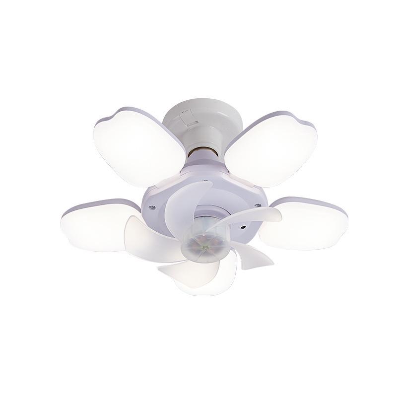 

Modern LED Five-Leaf Apple Fan Light for Bedroom, Living Room, Dormitory - Dimmable Ceiling Fan Tri-color Dimmable Five-Blade Apple Light