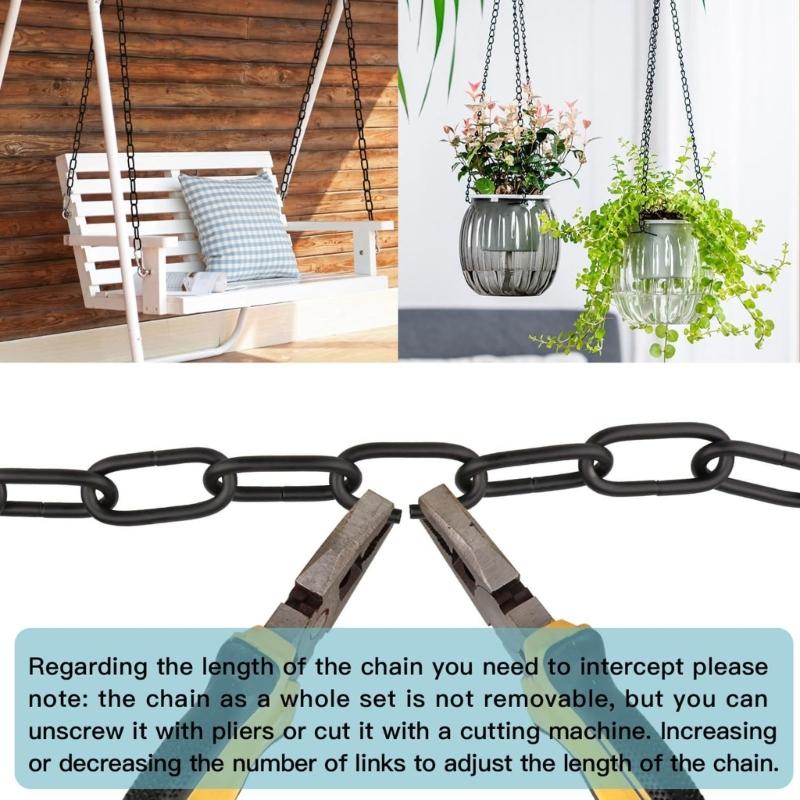 Adjustable Metal Pendant Chandelier Chain with Detachable Link 6 feet Industrial Light Fixture Chain Easy to Install