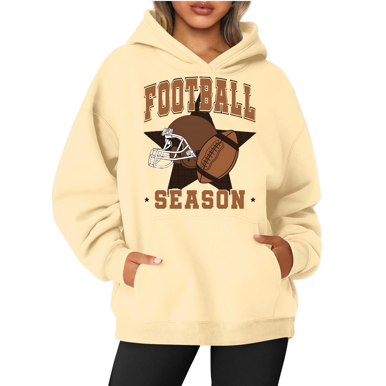 

Женская толстовка с круглым вырезом и длинным рукавом с принтом регби XL жёлтый