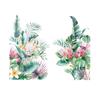 2pcs Wall Stickers Self-adhesive Tropical Leaves Flowers Bedroom Living Room Decoration Wall Paper