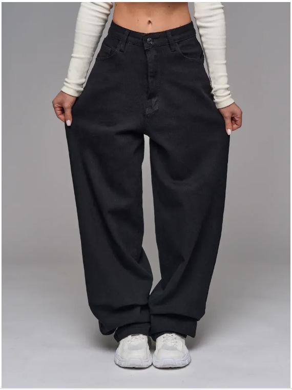 Женские широкие джинсы 2025 - Новая осенняя коллекция 29 чёрный