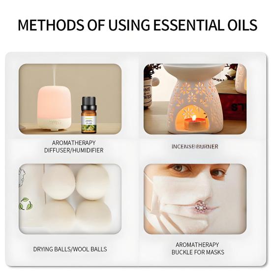 Přírodní rostlinný esenciální olej pro difuzér zvlhčovač 10 ml ve vodě rozpustný aroma olej DIY svíčka mýdlo příslušenství