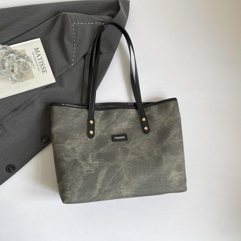 Classic Vintage Pu Leather Tote Bags for Women Vintage Versatile Ladies Shoulder Bag Large Capacity Female Underarm Handbags