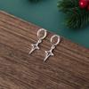 Hollow Dangle Earring Star Small Hoop Earring For Women Teen Girls Dainty Huggie Hinged Dangling Earring For Party Star Earring