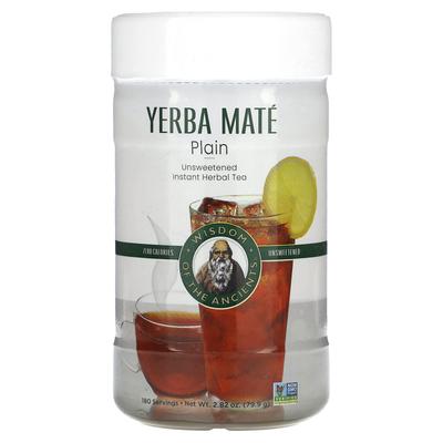 Yerba Mate Plain, Instant Herbal Tea, Unsweetened, 79.9 G (2.82 Oz)