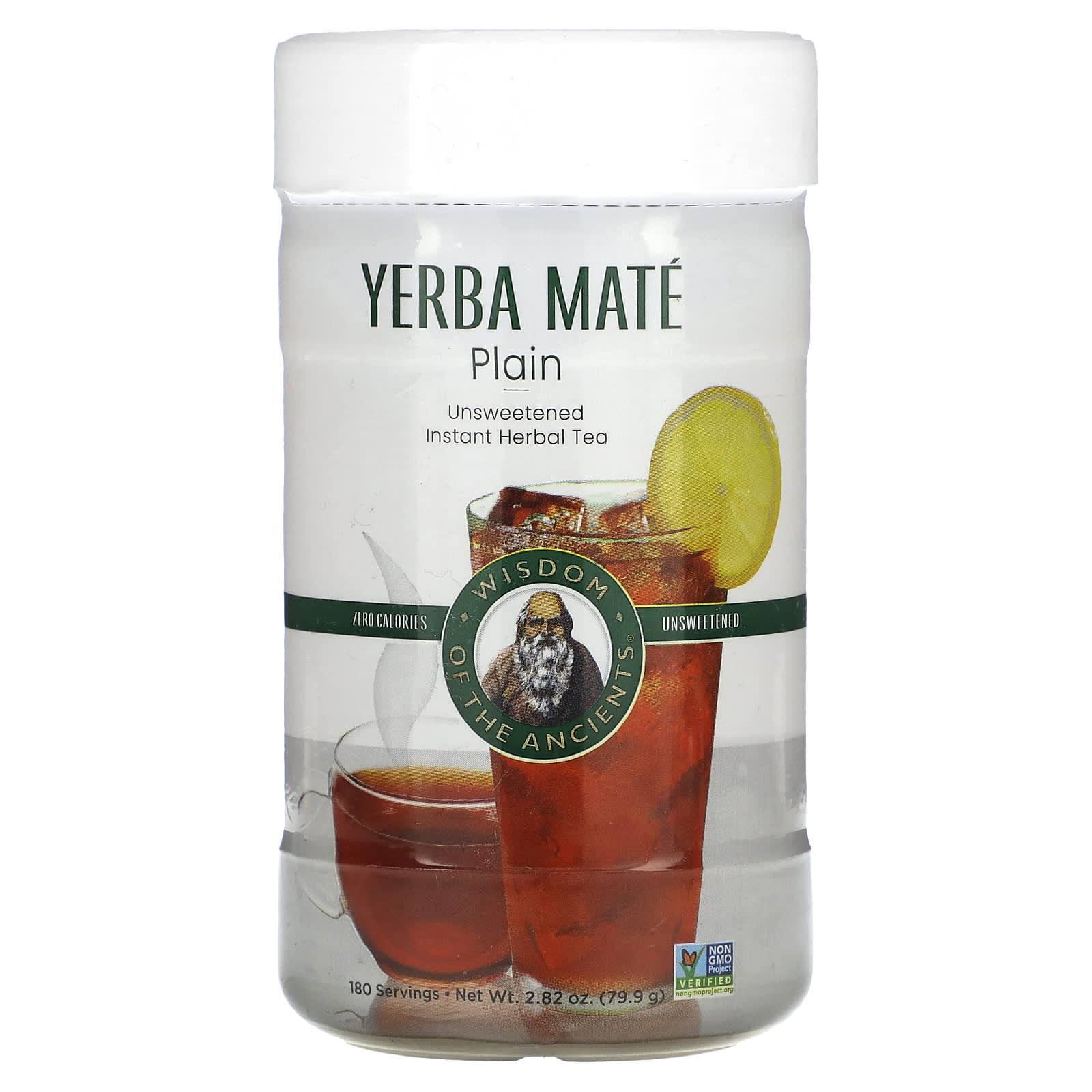 

Yerba Mate Plain, Instant Herbal Tea, Unsweetened, 79.9 g (2.82 oz)