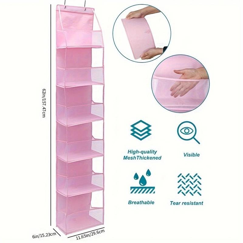 4 Layer Foldable Hanging Organizers Storage Bag Snacks Toys Clothes Storage Holder For Hair Accessories Bathroom Dorm SNBD024