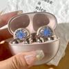Chic 2Pcs Earrings with Shining Rotating Flower Blossoms for Sophisticated Look
