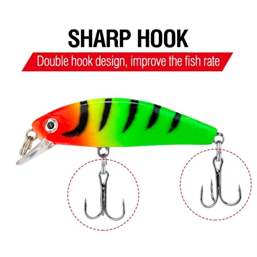 5Pcs/Boxed Slow Sinking Minnow Fishing Lure Set 6g/5.5cm Wobbler Crankbaits  Effective Bass
