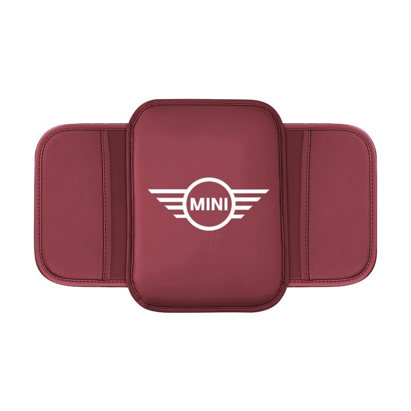 

Car Center Console leather Arm Rest Box Cover Protective Mat For Mini John Cooper R56 F56 Countryman R60 F60 Clubman F54 R55 Coo червоний