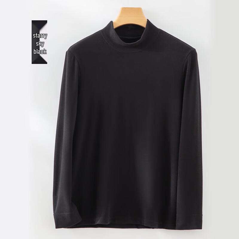 LCsanyp Men's Semi-High Collar Thermal Long Sleeve Top