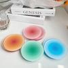 1/4Pcs Gradient Acrylic Round Coaster Sunset Gradient Heat Coffee Cup Pad Hot Drink Round Mug Mats Kitchen Dining Table Decor