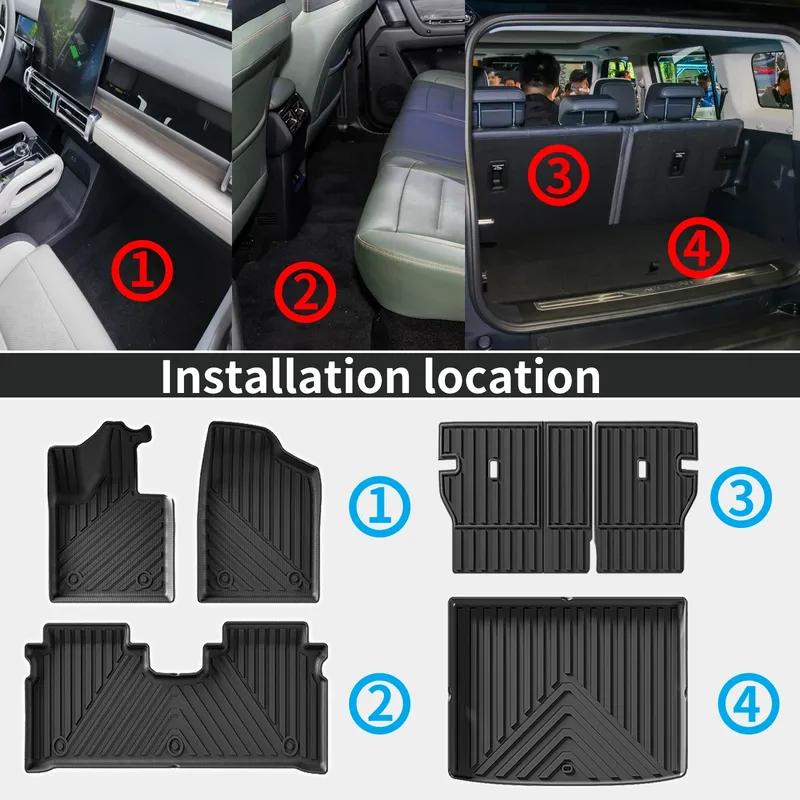for Kia EV3 2024 2025 2026 GT TPE Rear Boot Mat with Seat Back Cover Full Coverage Easy tallation Accessories