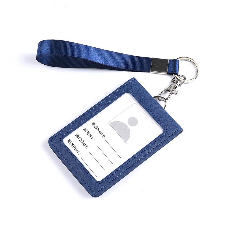 Doppelseitiger faltbarer Ausweishalter mit Lanyard für Mitarbeiter-, Studenten- oder Busausweise.