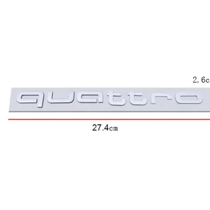 QR6 ABS Car Front Grille Emblem External Auto Body Sticker Auto QUATTRO Emblem Accessories for M6 S A3 A4 B8 8P 8V A6 C7 A5 Q5 B7