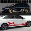 2PCS Wave Graphic Car Body Side Stickers Racing Sports Stripes Vinyl Decals Waterproof Car DIY Decoration Stickers Accessories