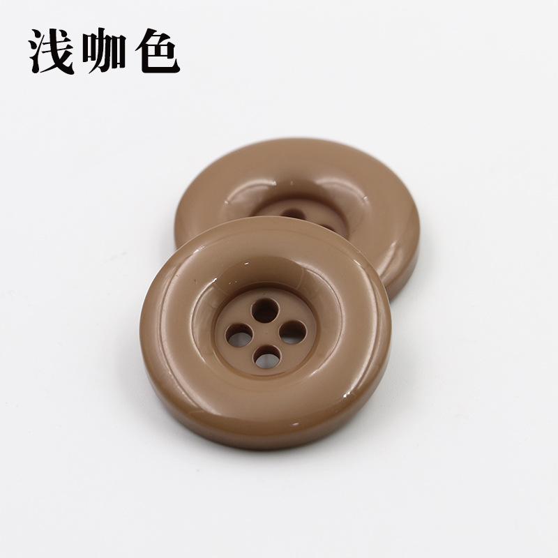 Harzfarbige Knöpfe Schwarz und Weiß Runde Vieraugen Große Runde Kantenknöpfe Mantel Windjacke Pullover Jackenknöpfe