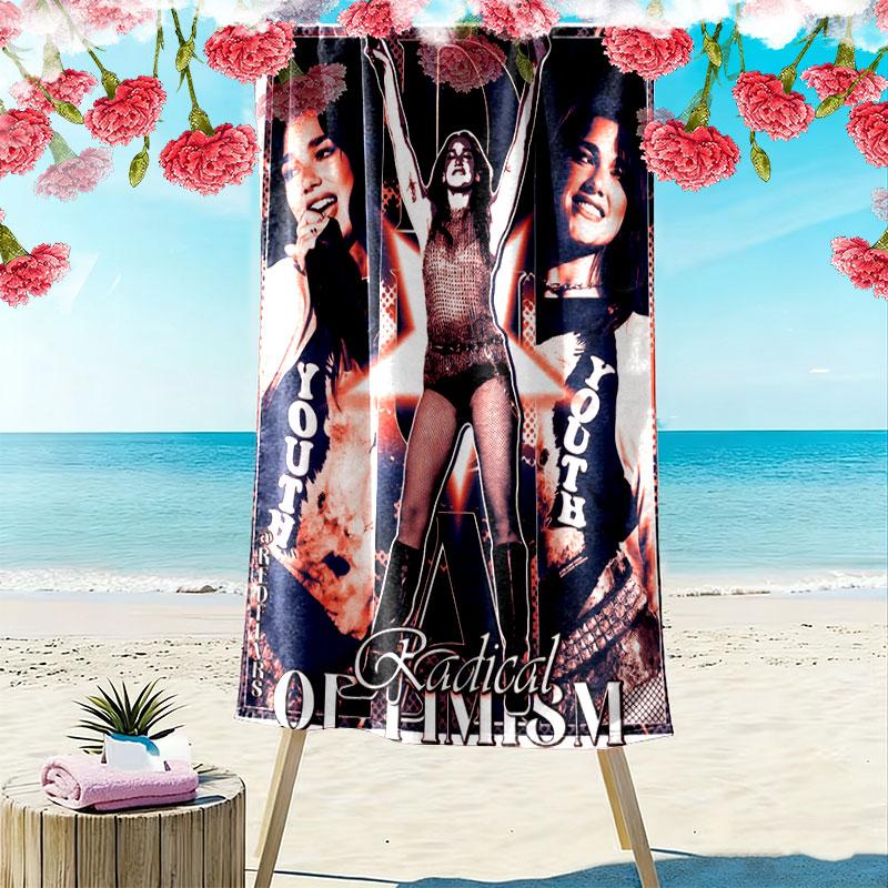Asciugamano da Spiaggia Dua Lipa, Asciugamano Grande Morbido ad Asciugatura Rapida per Spiaggia Campeggio Nuoto