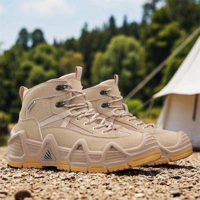 Botas de Caminhada Outdoor Masculinas Desert High-Top Anti-Perfuração - Tênis Táticos Antiderrapantes e Resistentes ao Desgaste