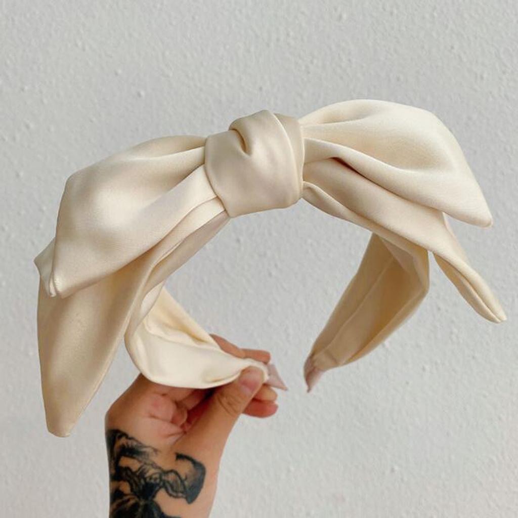 PROLY New Fashion Women Headband Double-Layer Bow Knot Hairband Classic Point Headwear Girls Summer Hair Accessories