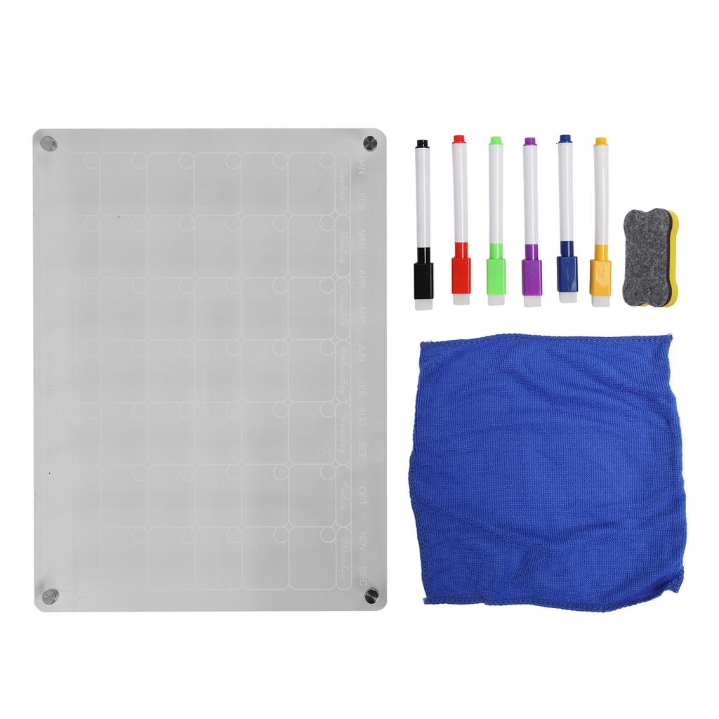 Magnetic Whiteboard With 6 Markers and Erase Refrigerator Dry Erase Board for Alzheimer Patients