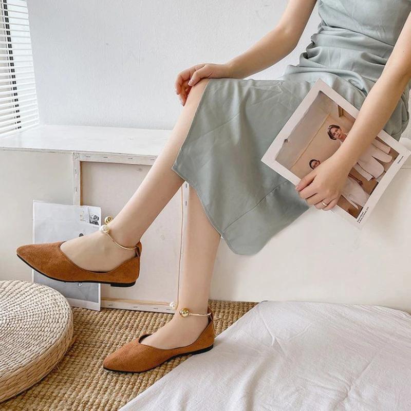 Damen Ballerinas Einfarbig Große Größe Spitze Zehen Elegant Party Im Angebot 2025 Sommer Frühling Stilvoller Schuh Y2k 39 Schuhe für Damen