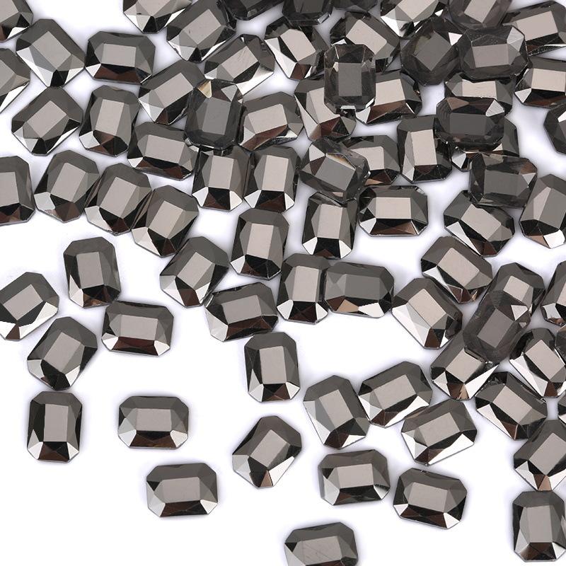 Mine Black Electroplating Color Nail Art Flat Bottom Jewelry Special-Shaped Diamond Diy Manicure Nail Ornament Nail Art Diamond